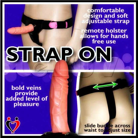 LeLuv 7.5 Vibrating and Rotating Female Lesbian Strap On-products of delhisextoystore