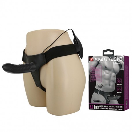 PRETTY LOVE 7.2 Inches Strap on dildo vibrator for men-product of delhisextoystore