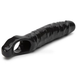 position Black Penis Extender sleeve with Vibrating-product of delhisextoystore