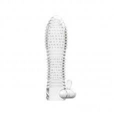 Crystal Reusable Vibrating Engarement & Extension Sleeve Condom-product of delhisextoystore