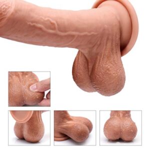 showing poweful suction Realistic Stars suction Non-vibrating Dildo 10.2 inch -product of delhisextoystore