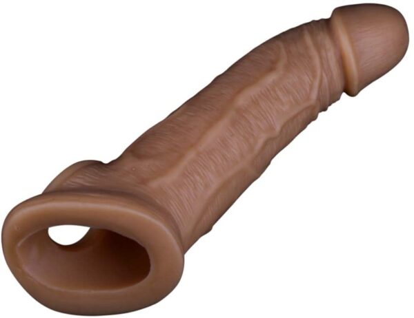 Brown Big Penis sleeve Realistic Cock sleeve Extender product of Delhisextoystore